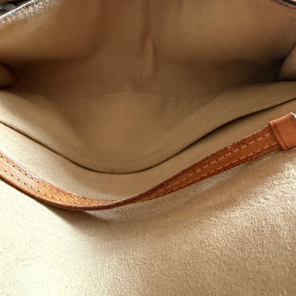 Louis Vuitton Monogram Pochette Twin Crossbody Bag Classic Vintage Brown OS COA - Picture 5 of 12